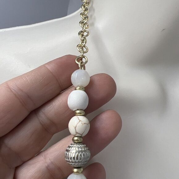 CHICO'S LONG BEADED MULTI-COLOR Multi-STRAND NECKLACE Seed Beads, mixed Media - Picture 6 of 8